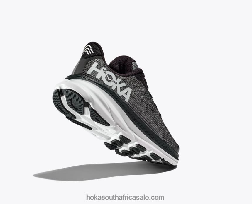 Kids Clifton 9 Hoka 0TNRBJ673 Black/White