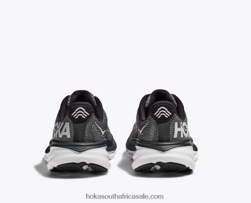 Kids Clifton 9 Hoka 0TNRBJ673 Black/White