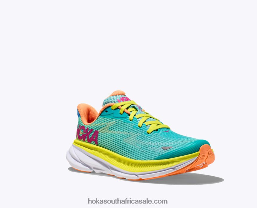 Kids Clifton 9 Hoka 0TNRBJ675 Ceramic/Evening Primrose