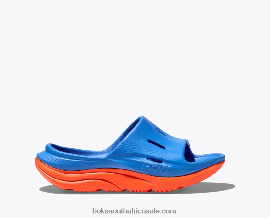 Kids Ora Recovery Slide 3 Hoka 0TNRBJ680 Coastal Sky/Vibrant Orange