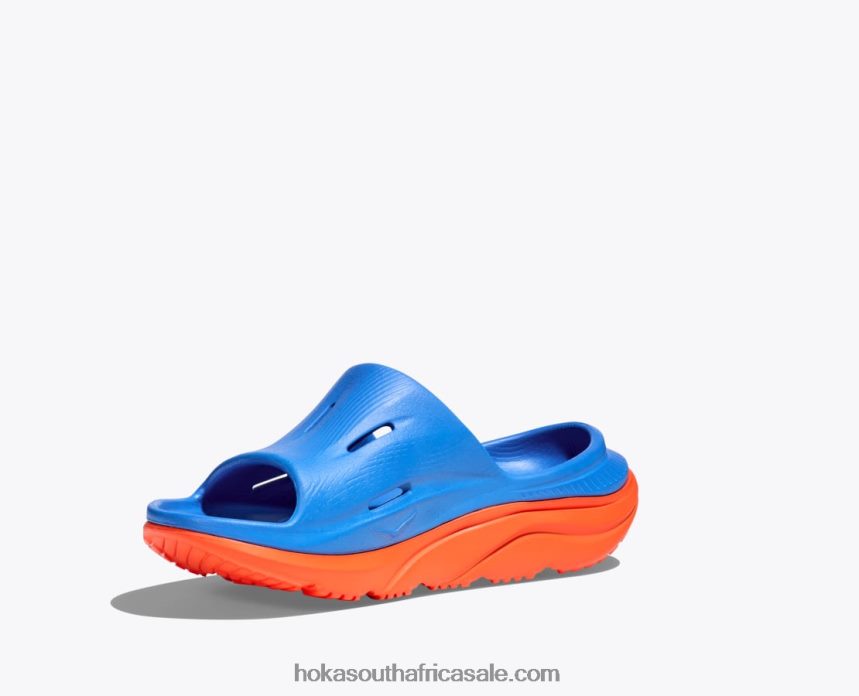 Kids Ora Recovery Slide 3 Hoka 0TNRBJ680 Coastal Sky/Vibrant Orange