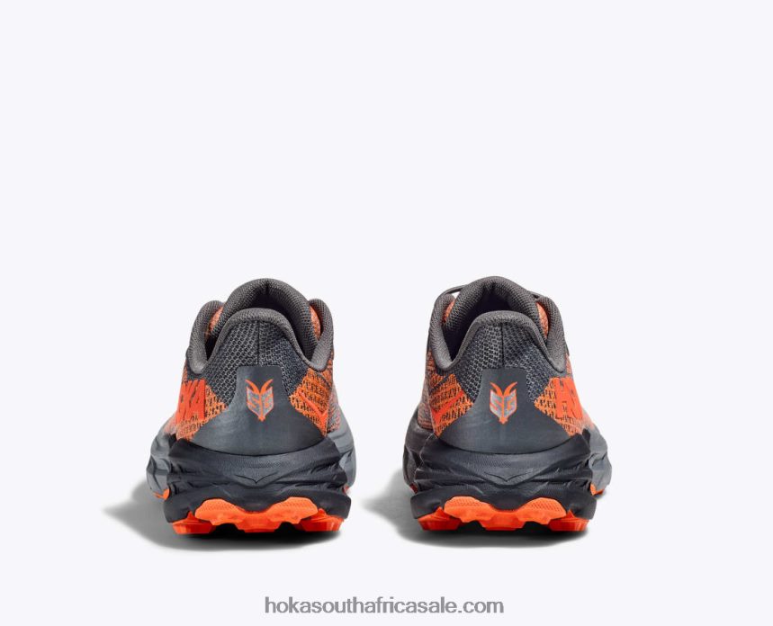 Kids Speedgoat 5 Hoka 0TNRBJ677 Castlerock/Vibrant Orange