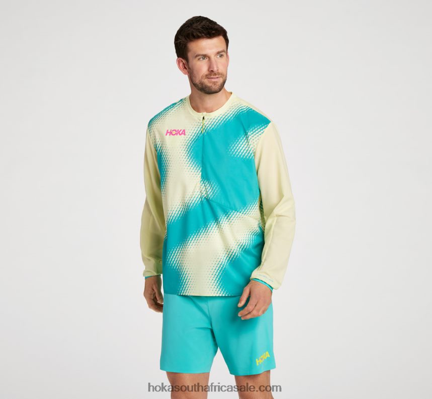 Men 1/2 Zip Wind Shell Hoka 0TNRBJ665 Fiesta