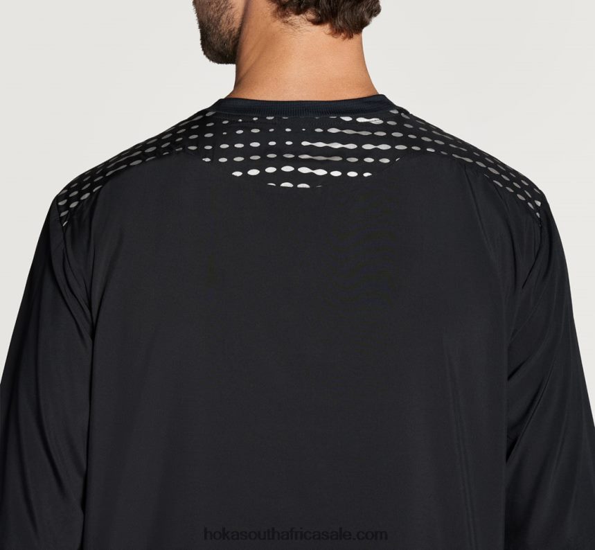 Men 1/2 Zip Wind Shell Hoka 0TNRBJ671 Black