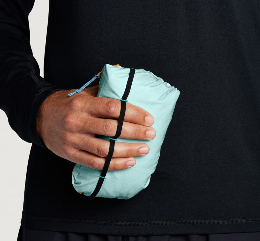 Men Ultralight Waterproof Jacket Hoka 0TNRBJ667 Diva Blue