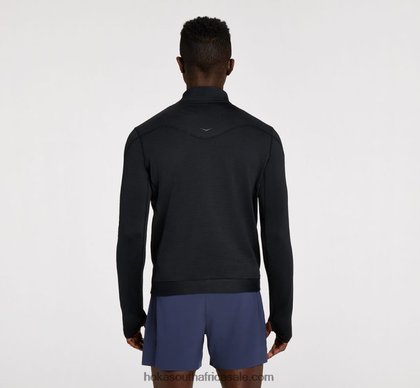 Men 1/2 Zip Hoka 0TNRBJ636 Black