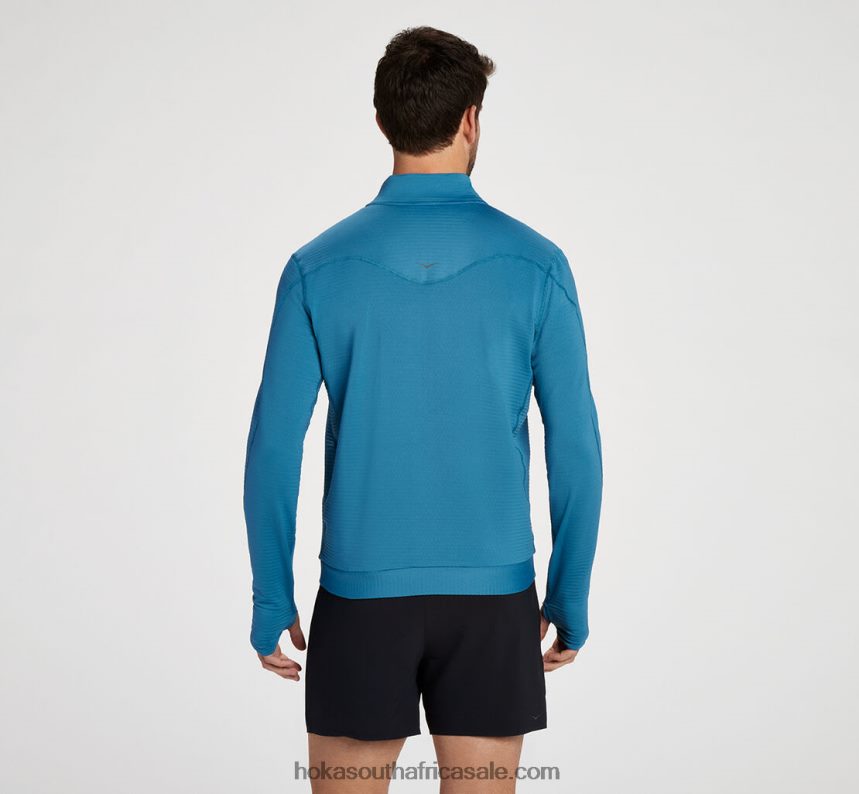 Men 1/2 Zip Hoka 0TNRBJ638 Blue Steel