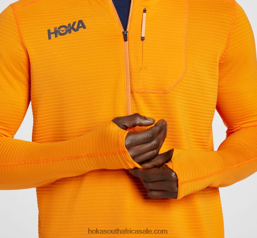 Men 1/2 Zip Hoka 0TNRBJ639 Black