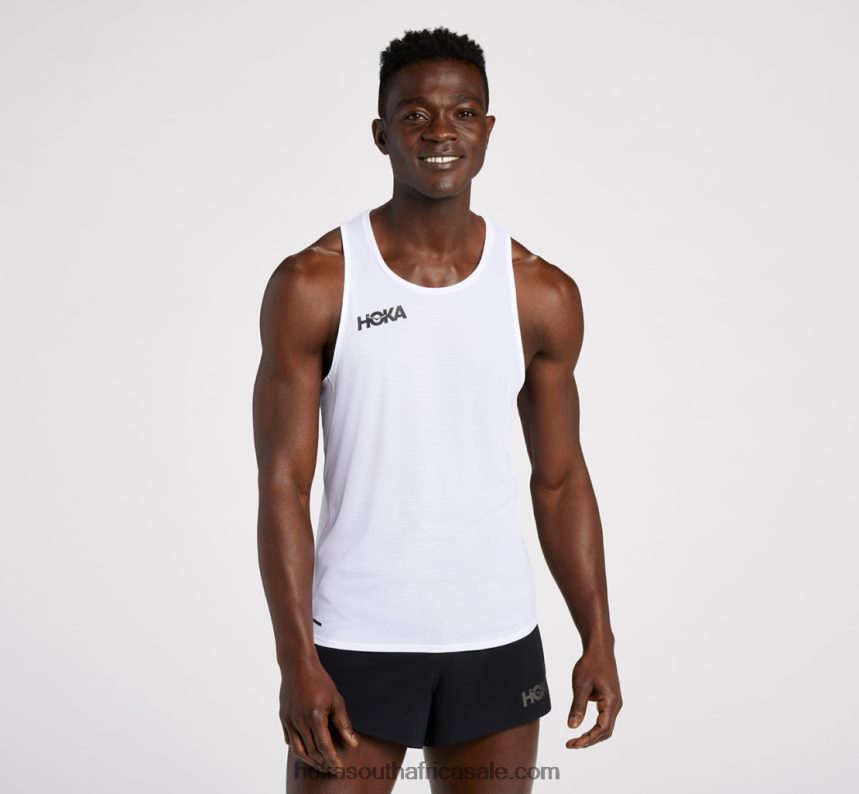 Men Glide Singlet Hoka 0TNRBJ629 White
