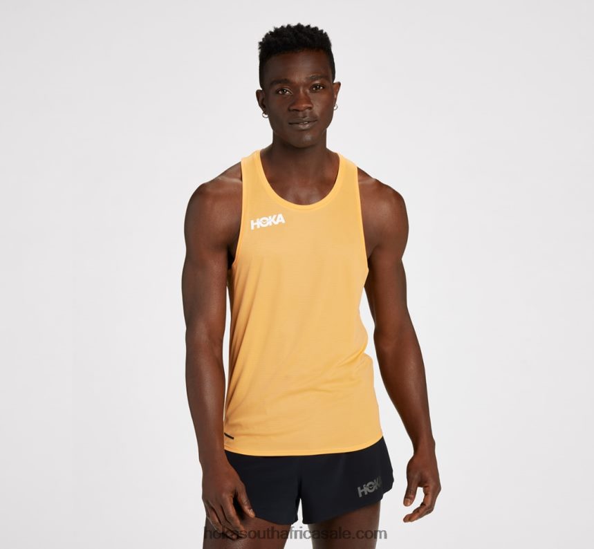 Men Glide Singlet Hoka 0TNRBJ631 Mock Orange