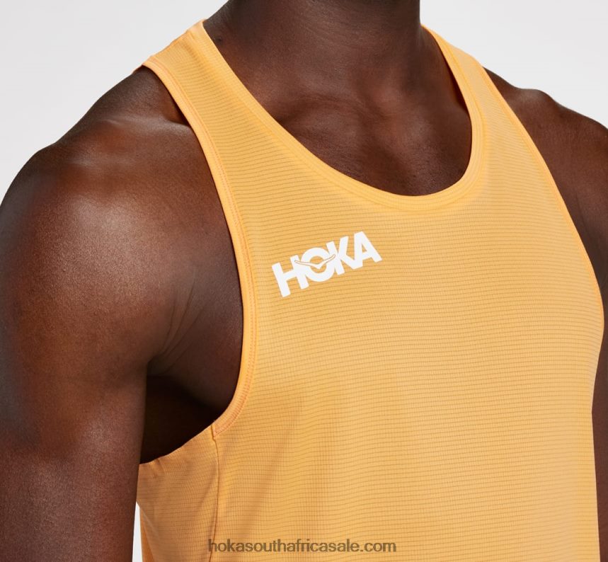 Men Glide Singlet Hoka 0TNRBJ631 Mock Orange