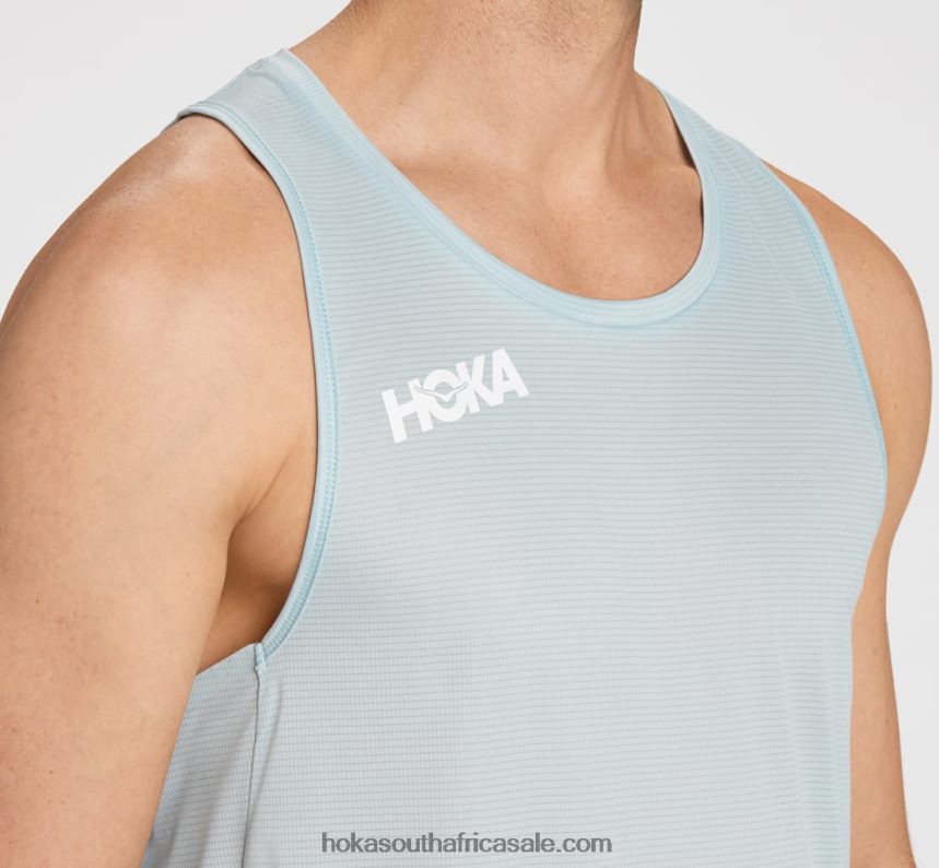 Men Glide Singlet Hoka 0TNRBJ634 Black