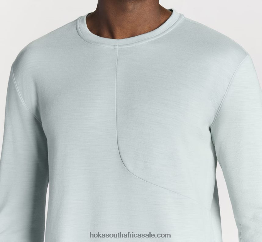 Men Merino Blend Long Sleeve Hoka 0TNRBJ640 Ice Flow