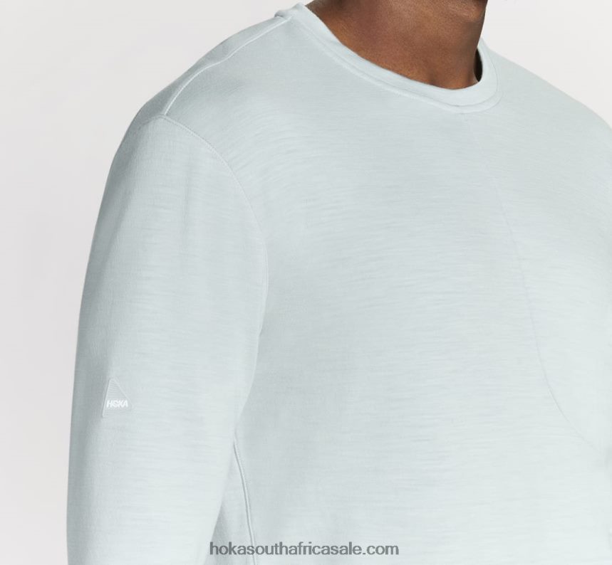 Men Merino Blend Long Sleeve Hoka 0TNRBJ640 Ice Flow