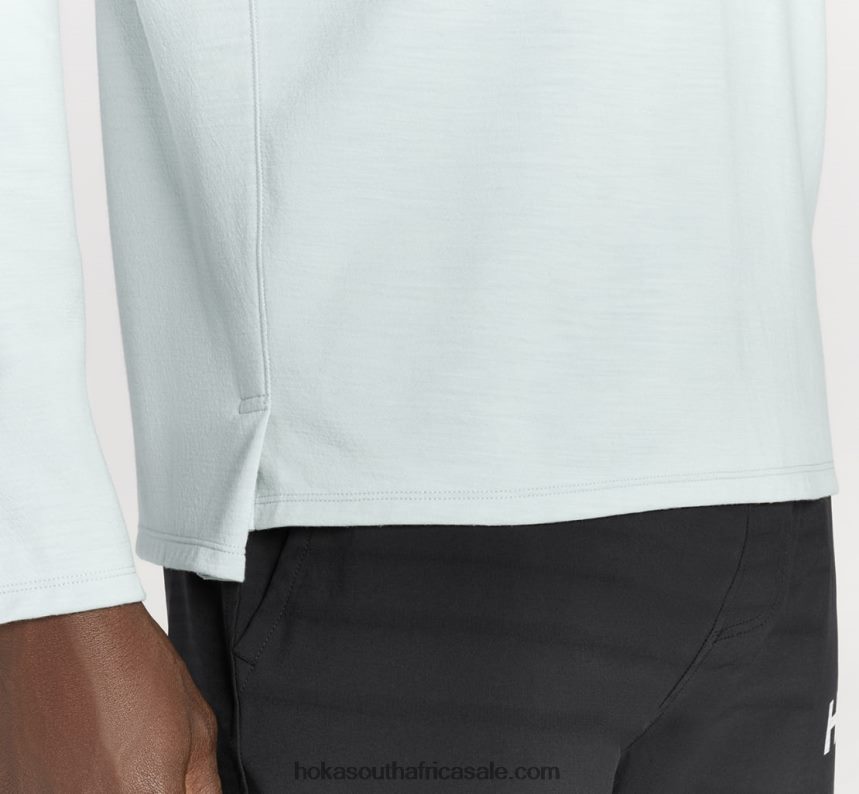 Men Merino Blend Long Sleeve Hoka 0TNRBJ640 Ice Flow