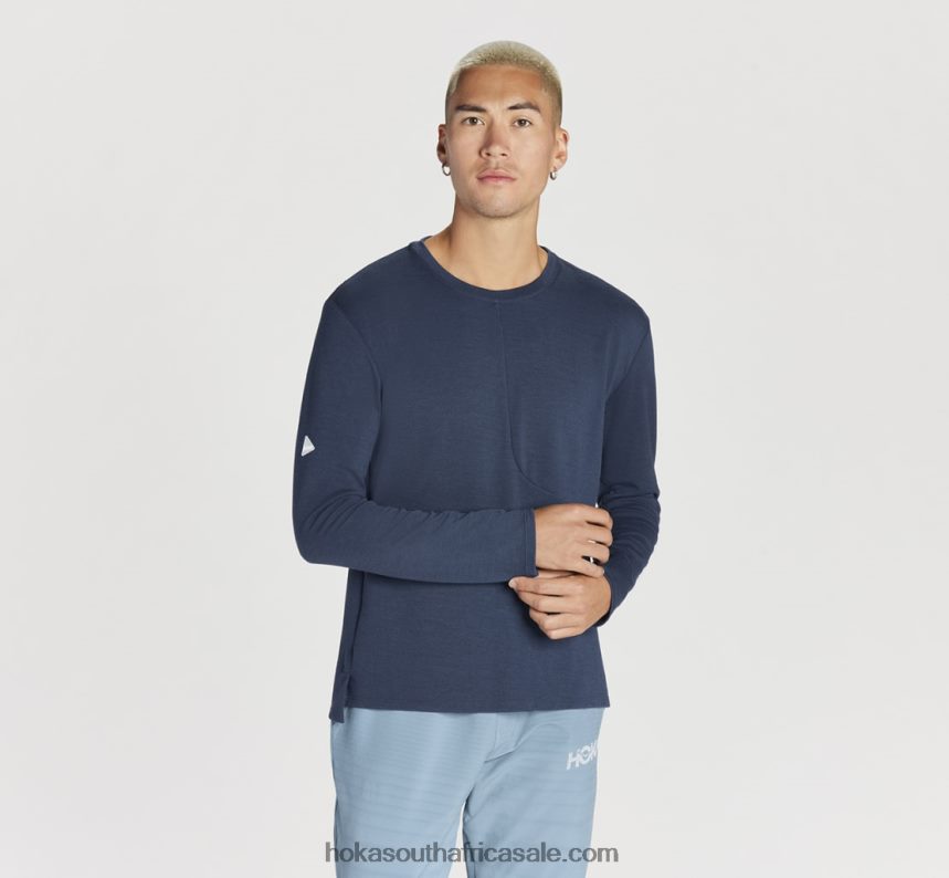 Men Merino Blend Long Sleeve Hoka 0TNRBJ646 Outer Space