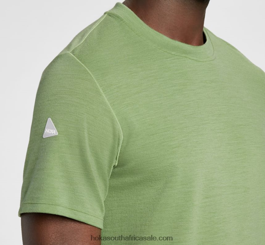 Men Midweight Merino Blend Short Sleeve Hoka 0TNRBJ645 Loden Frost