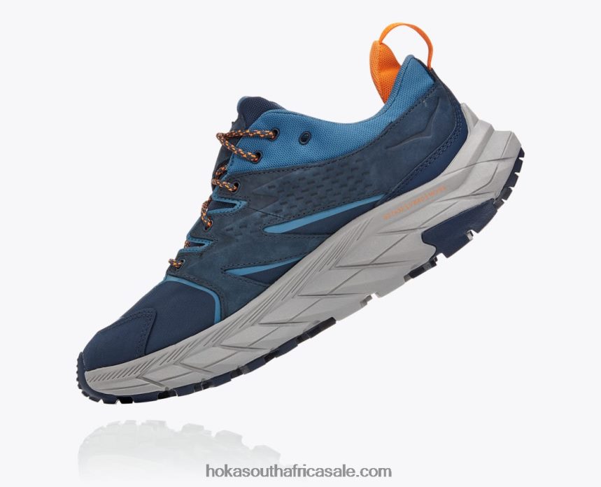 Men Anacapa Low GTX Hoka 0TNRBJ544 Outer Space/Real Teal