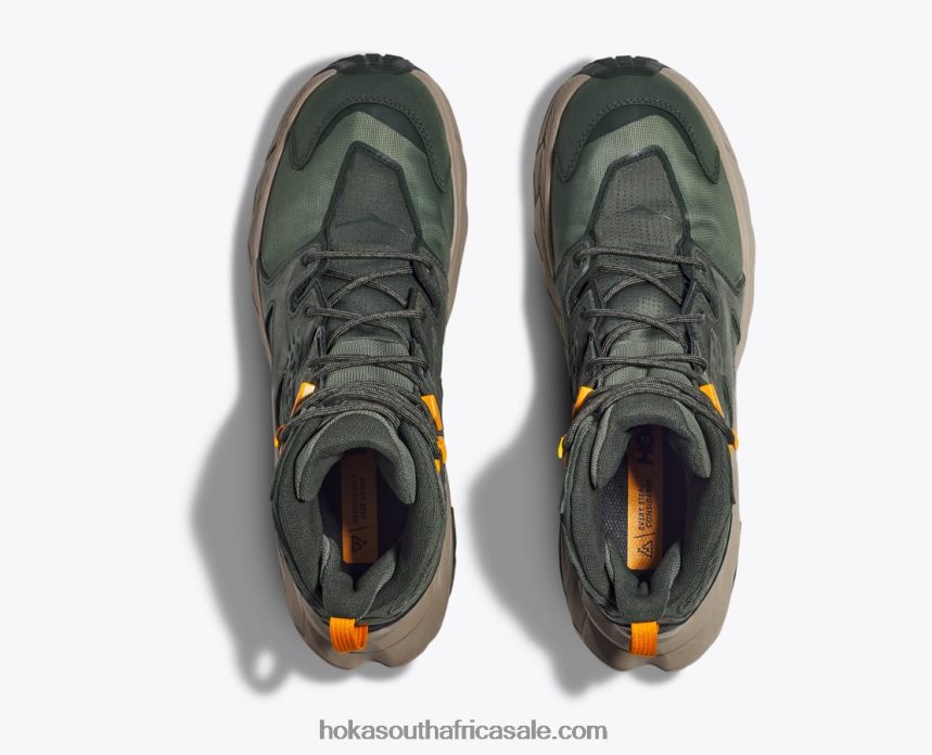 Men Anacapa Mid GTX Hoka 0TNRBJ535 Thyme/Radiant Yellow