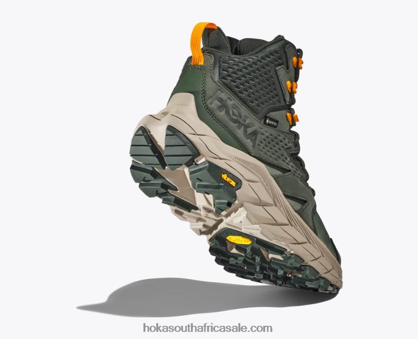 Men Anacapa Mid GTX Hoka 0TNRBJ535 Thyme/Radiant Yellow