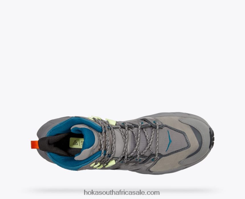 Men Anacapa Mid GTX Hoka 0TNRBJ536 Sharkskin/Blue Coral