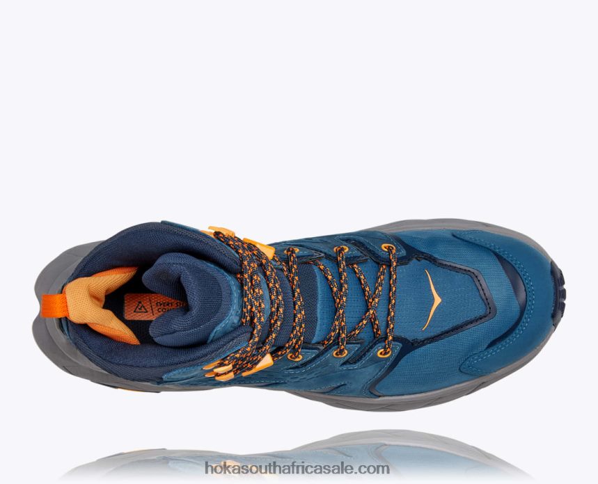 Men Anacapa Mid GTX Hoka 0TNRBJ537 Real Teal/Outer Space