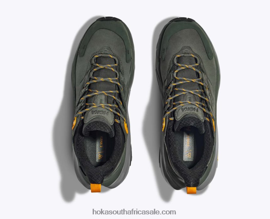 Men Kaha 2 Low GTX Hoka 0TNRBJ552 Thyme/Radiant Yellow