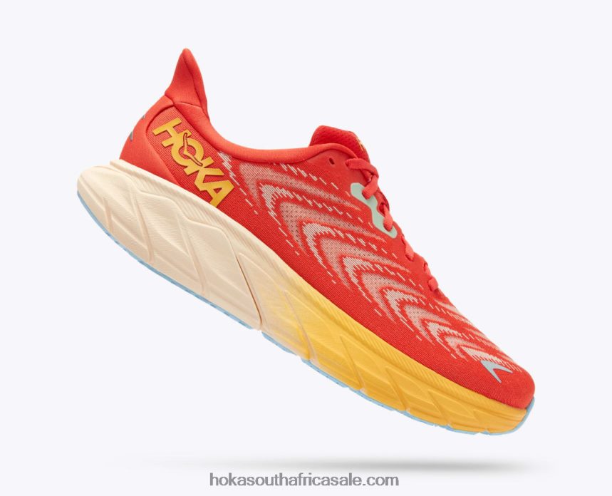 Men Arahi 6 Hoka 0TNRBJ430 Fiesta/Amber Yellow