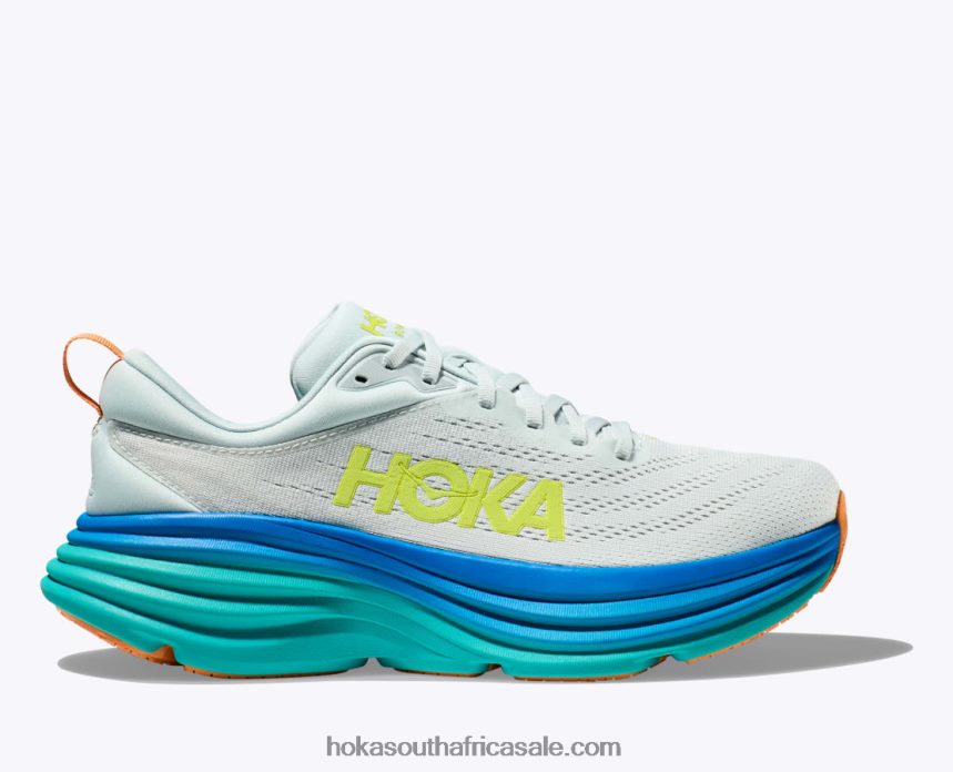 Men Bondi 8 Hoka 0TNRBJ419 Ice Flow/Bit Of Blue