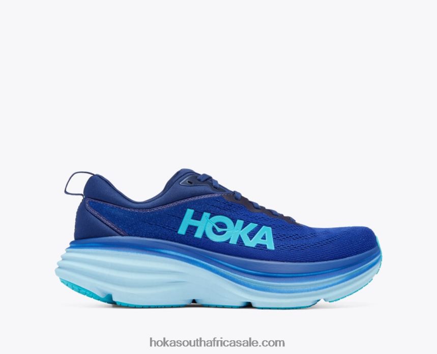 Men Bondi 8 Hoka 0TNRBJ422 Bellwether Blue/Bluing