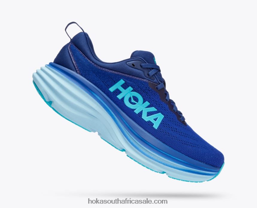 Men Bondi 8 Hoka 0TNRBJ422 Bellwether Blue/Bluing