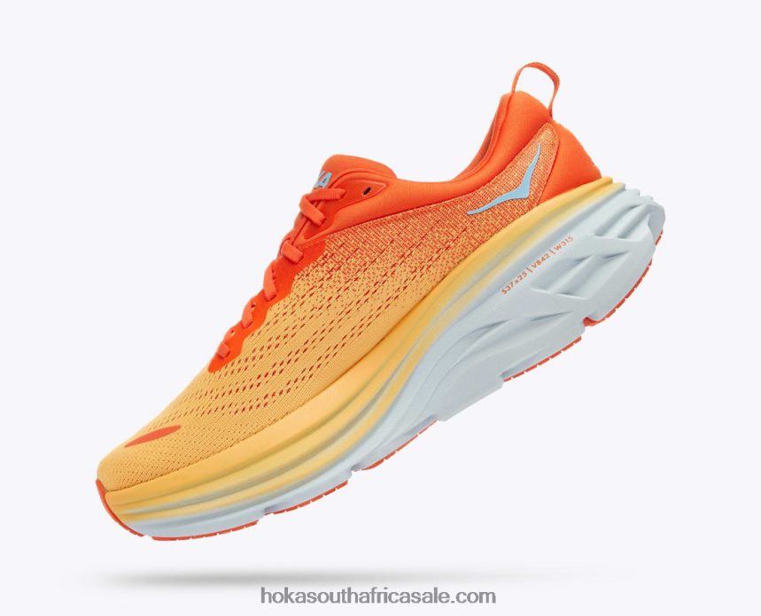 Men Bondi 8 Hoka 0TNRBJ688 Puffin'S Bill/Amber Yellow