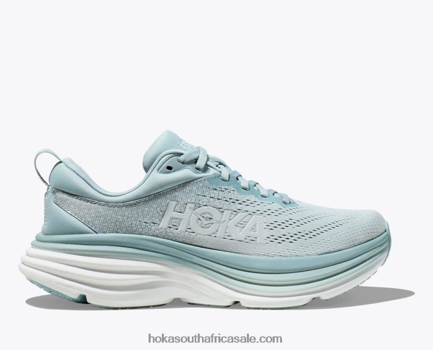 Men Bondi 8 Hoka 0TNRBJ689 Sharkskin/Harbor Mist