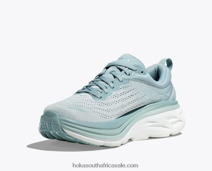 Men Bondi 8 Hoka 0TNRBJ689 Sharkskin/Harbor Mist