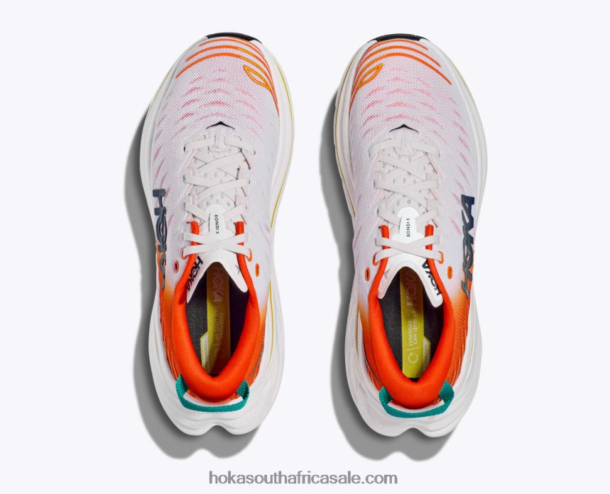 Men Bondi X Hoka 0TNRBJ462 Blanc De Blanc/Flame