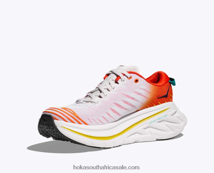 Men Bondi X Hoka 0TNRBJ462 Blanc De Blanc/Flame