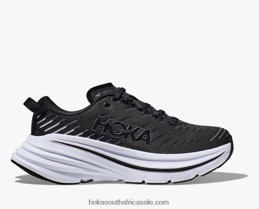 Men Bondi X Hoka 0TNRBJ467 Black/White