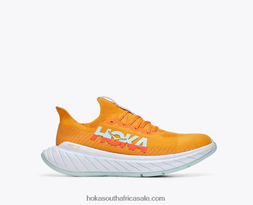 Men Carbon X 3 Hoka 0TNRBJ456 Radiant Yellow/Camellia