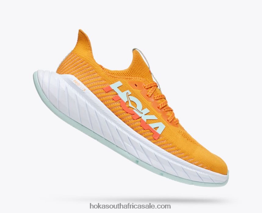 Men Carbon X 3 Hoka 0TNRBJ456 Radiant Yellow/Camellia