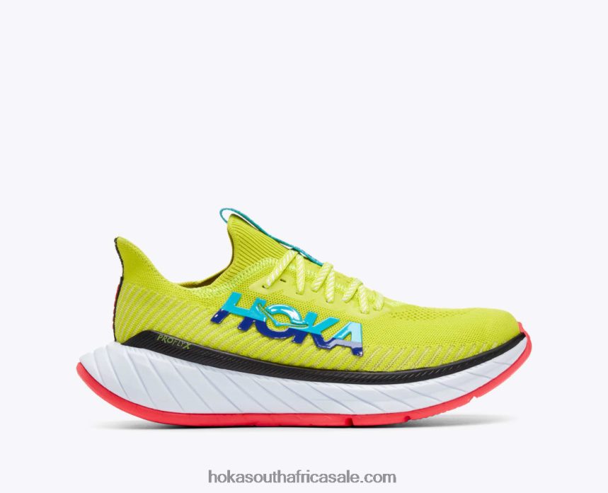 Men Carbon X 3 Hoka 0TNRBJ457 Evening Primrose/Scuba Blue