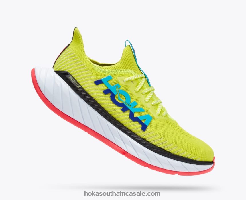 Men Carbon X 3 Hoka 0TNRBJ457 Evening Primrose/Scuba Blue