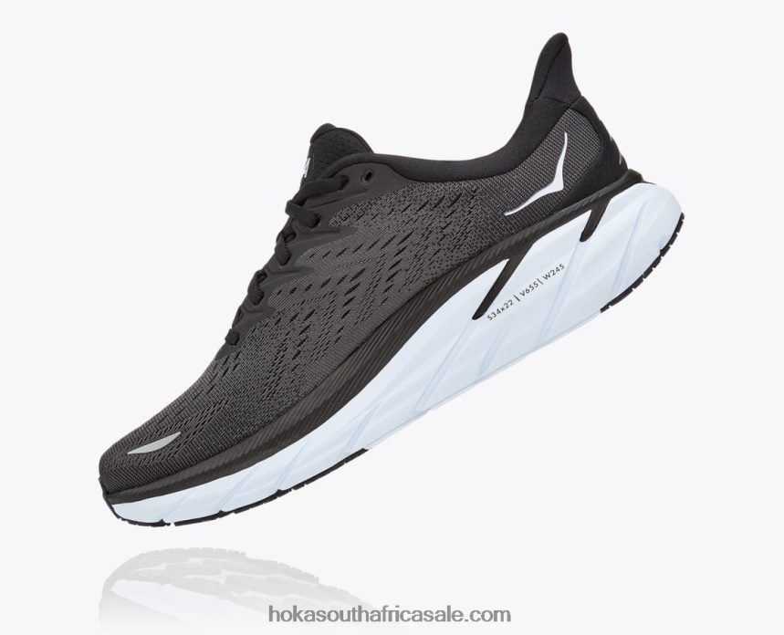 Men Clifton 8 Hoka 0TNRBJ478 Black/White