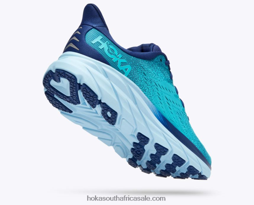 Men Clifton 8 Hoka 0TNRBJ555 Bellwether Blue/Scuba Blue