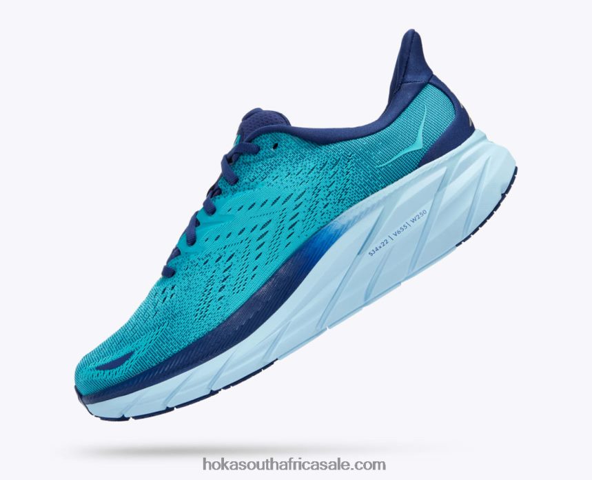 Men Clifton 8 Hoka 0TNRBJ555 Bellwether Blue/Scuba Blue