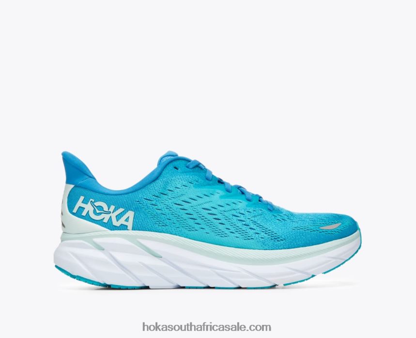 Men Clifton 8 Hoka 0TNRBJ574 Ibiza Blue/Scuba Blue