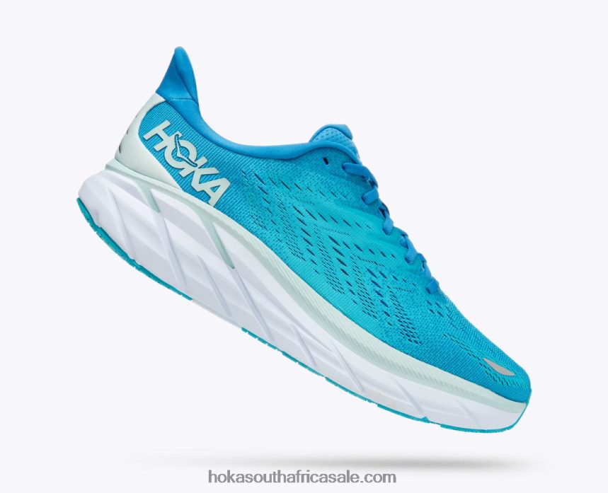 Men Clifton 8 Hoka 0TNRBJ574 Ibiza Blue/Scuba Blue