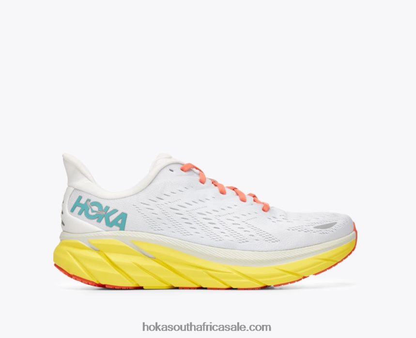 Men Clifton 8 Hoka 0TNRBJ577 Blanc De Blanc/Illuminating