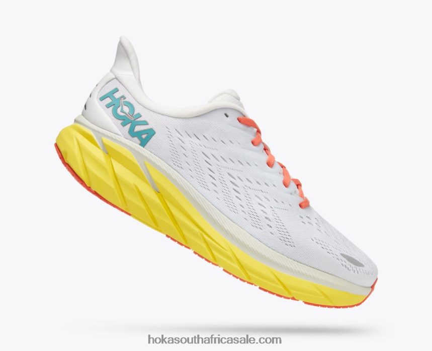 Men Clifton 8 Hoka 0TNRBJ577 Blanc De Blanc/Illuminating