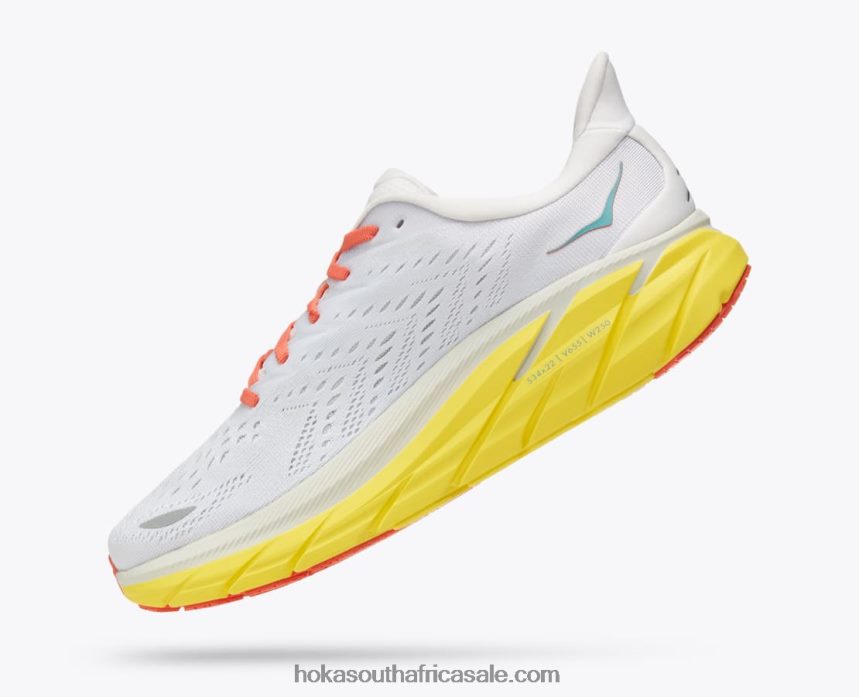 Men Clifton 8 Hoka 0TNRBJ577 Blanc De Blanc/Illuminating