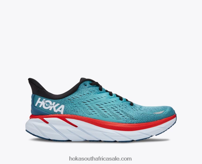 Men Clifton 8 Hoka 0TNRBJ580 Real Teal/Aquarelle